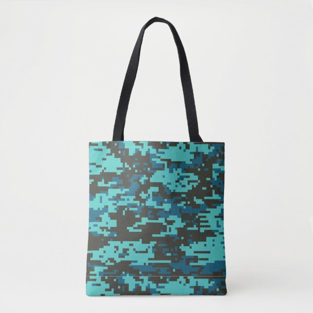 Bolso De Tela Patrón de camo digital Blues (Anverso)