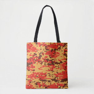 Bolso De Tela Patrón de camo digital otoño