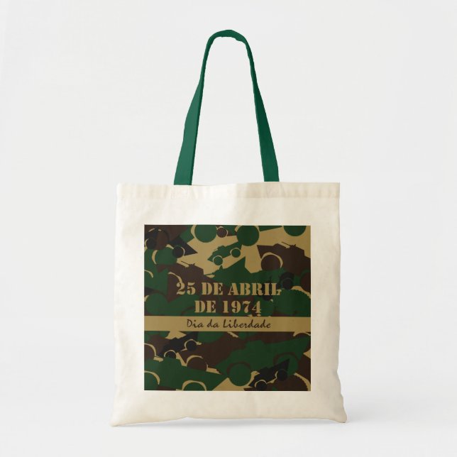 Bolso De Tela Patrón de camuflaje de vehículos militares (Frente)