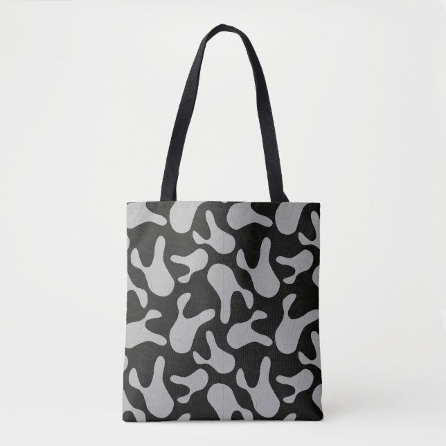 Bolso De Tela patrón de camuflaje gris (Anverso)