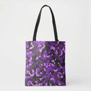 Bolso De Tela Patrón de camuflaje morado
