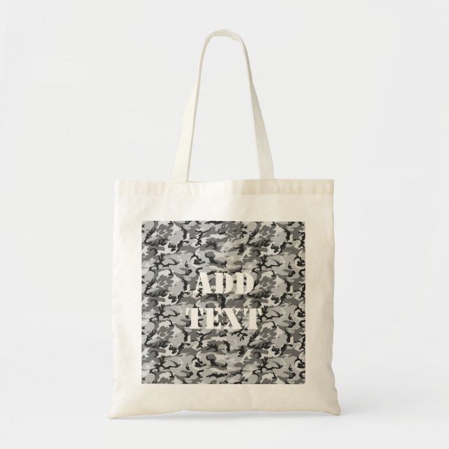 Bolso De Tela Patrón de camuflaje urbano - negro y gris (Frente)