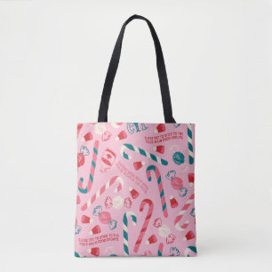 Bolso De Tela Patrón de Candy Elf Holiday