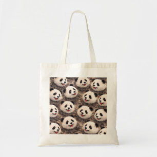 Bolso De Tela Patrón de Caritas Felices de Panda