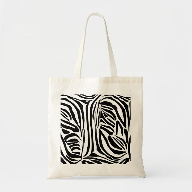 Bolso De Tela Patrón de cebra (Frente)