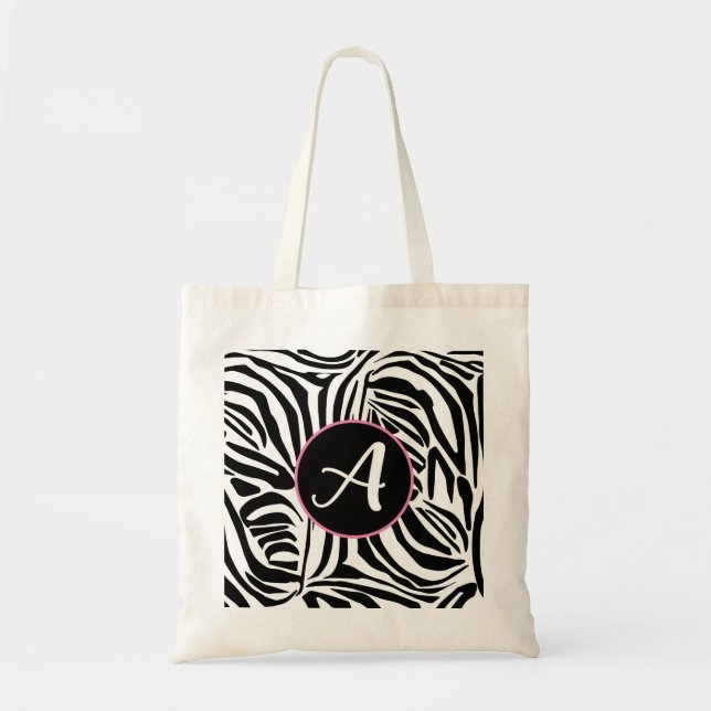 Bolso De Tela Patrón de cebra (Frente)
