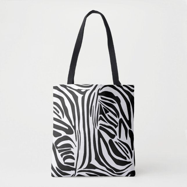 Bolso De Tela Patrón de cebra (Anverso)