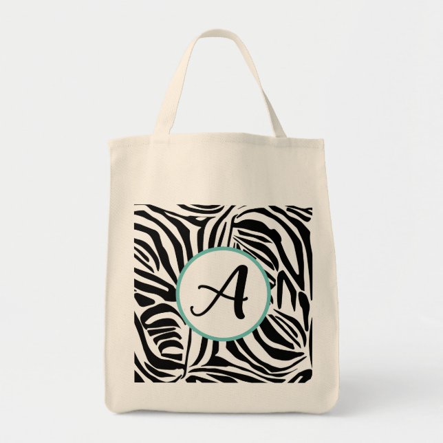 Bolso De Tela Patrón de cebra (Frente)