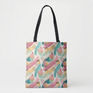 Bolso De Tela Patrón de celebración del pastel y pincel festivo