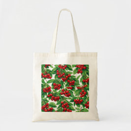 Bolso De Tela Patrón de Cereza