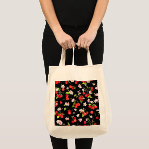 Bolso De Tela Patrón de cerezas 2