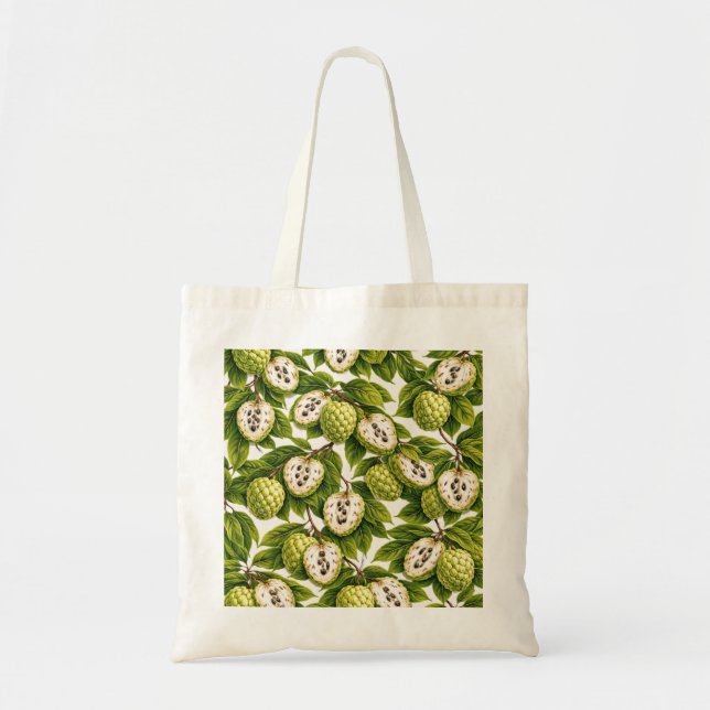 Bolso De Tela Patrón de Chirimoya Tropical (Frente)
