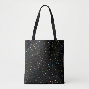 Bolso De Tela Patrón de cielo estrellado mágico colorido