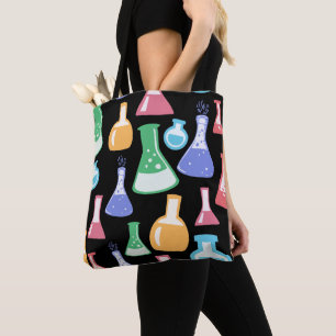 Bolso De Tela Patrón de ciencia y química coloridas