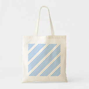 Bolso De Tela Patrón de cinco rayas azul y blanco