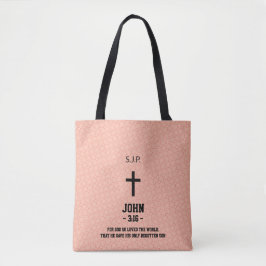 Bolso De Tela Patrón De Cita De Biblia Capítulo Y Verso Cristian