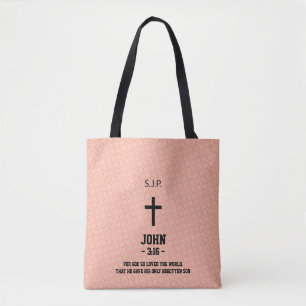 Bolso De Tela Patrón De Cita De Biblia Capítulo Y Verso Cristian