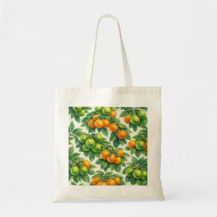 Bolso De Tela Patrón de cítrico de mandarina