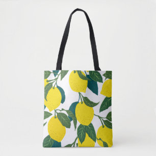 Bolso De Tela Patrón de cítricos sin foco. Enfermedad vintage di
