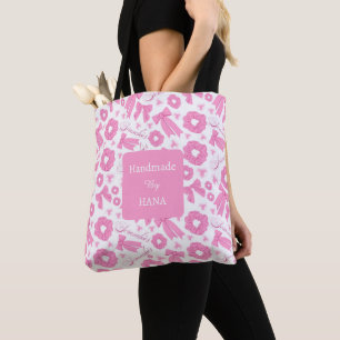 Bolso De Tela Patrón de coleteros rosados y femeninos Accesorio