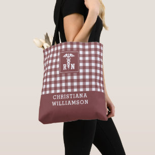 Bolso De Tela Patrón de colocación personalizado RN Enfermero re