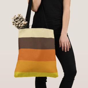 Bolso De Tela Patrón de color a rayas retro de los 70
