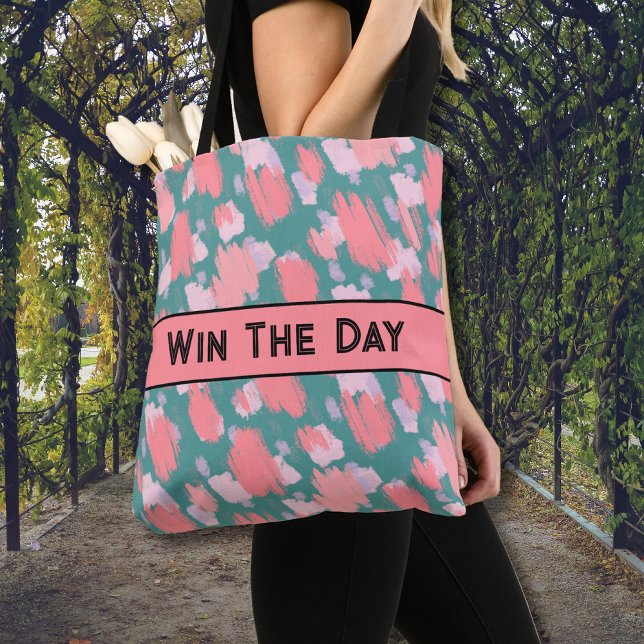 Bolso De Tela Patrón de color abstracto (Inspirational Brushstrokes Colorful Pattern Tote Bag)