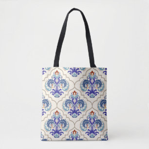 Bolso De Tela Patrón de color turco sin foco.