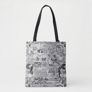 Bolso De Tela Patrón de Cómic Antiguo de Mujer Maravilla