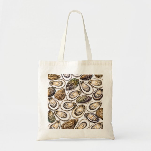 Bolso De Tela Patrón de concha de ostra (Frente)