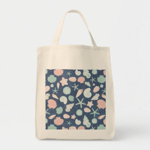Bolso De Tela patrón de conchas marinas