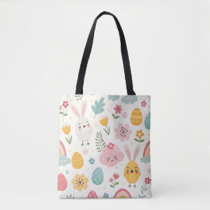 Bolso De Tela Patrón de conejo de Pascua