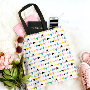 Bolso De Tela Patrón de confeti geométrico moderno