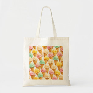 Bolso De Tela Patrón de Cono de Helado Pastel