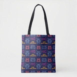 Bolso De Tela Patrón de contorno de neón Batllantas™