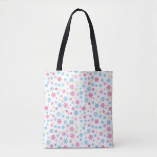Bolso De Tela Patrón de copo de nieve de vacaciones de Navidad