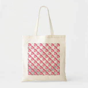 Bolso De Tela Patrón de corazón de amor rosa