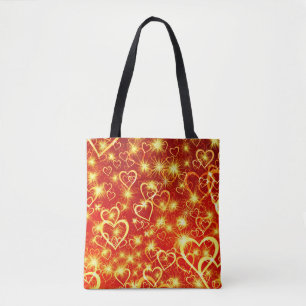 Bolso De Tela Patrón de corazón el día de San Valentín-25022
