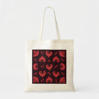 Bolso De Tela patrón de corazón Tote Bags