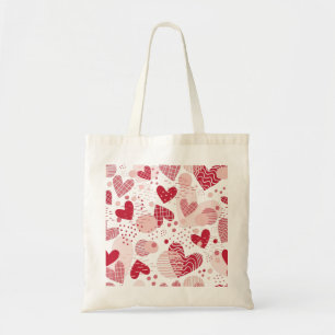 Bolso De Tela Patrón de corazones abstractos