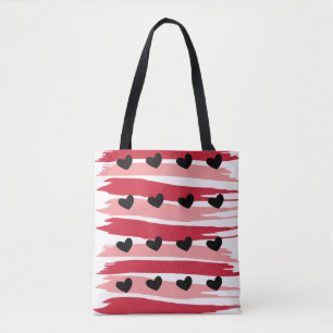 Bolso De Tela Patrón de corazones de San Valentín