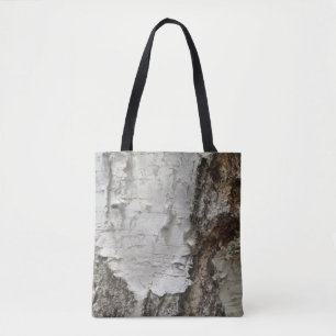 Bolso De Tela patrón de corteza de abedul