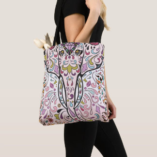 Bolso De Tela Patrón de cráneo de azúcar en India para elefantes