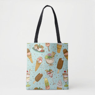 Bolso De Tela Patrón de crema de hielo