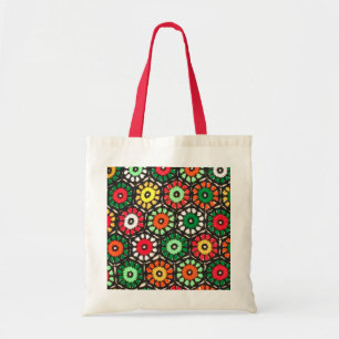 Bolso De Tela Patrón de crochet de círculos de granjas coloridos
