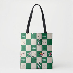 Bolso De Tela Patrón de cuadrícula de fútbol de LOONEY TUNES™