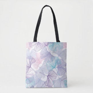 Bolso De Tela Patrón de cuarzo de Gingko Biloba Rosa