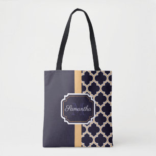 Bolso De Tela Patrón de cuatrefoil