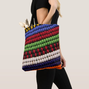 Bolso De Tela Patrón de cuentas tribales Massai