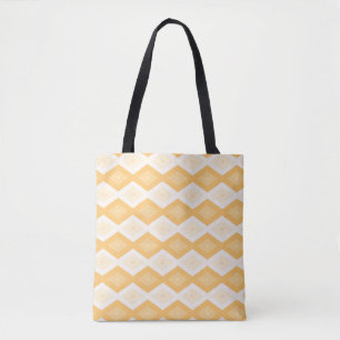 Bolso De Tela Patrón de diamante amarillo